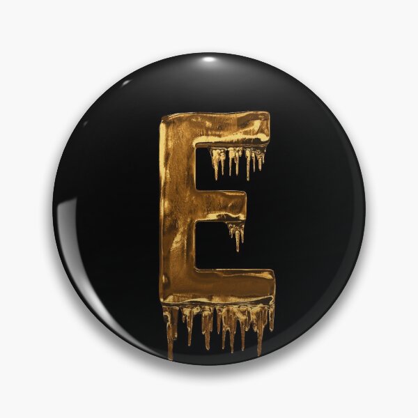 Item preview, Copy of Copy of Gold Drip On Black Alphabet Letter E designed and sold by MPowerTeez.