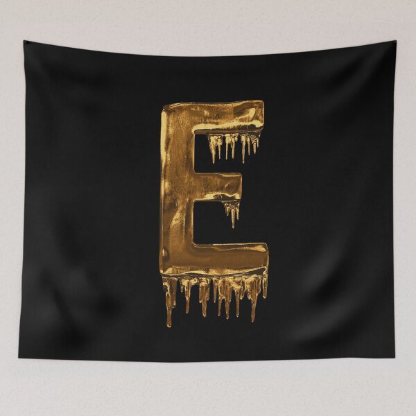 Item preview, Copy of Copy of Gold Drip On Black Alphabet Letter E designed and sold by MPowerTeez.