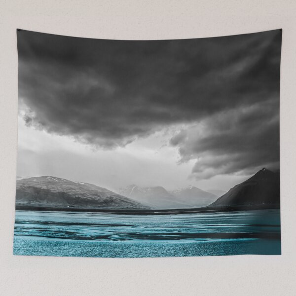 Item preview, Mountain Lake Dark Cloud Landscape designed and sold by TeriyakiSauce.
