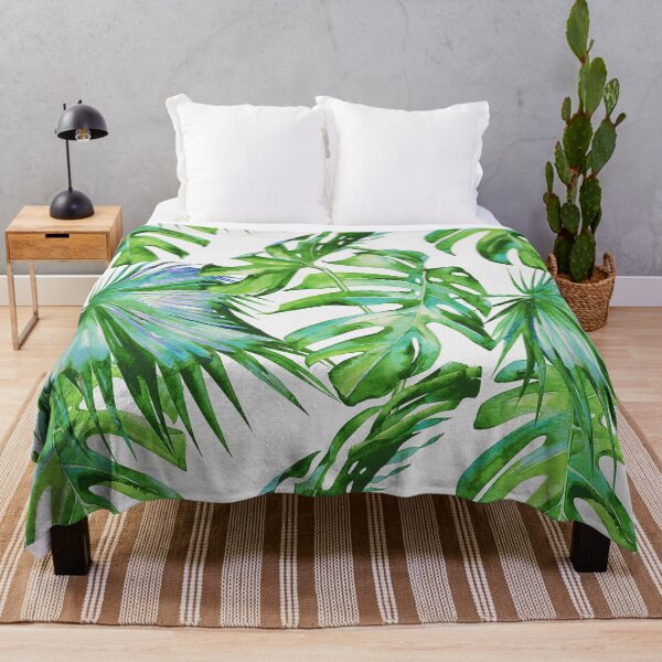 Aperçu de l'œuvre Exaltation tropicale | Modèle de palmiers et de fougères créée et vendue par wildtribe.