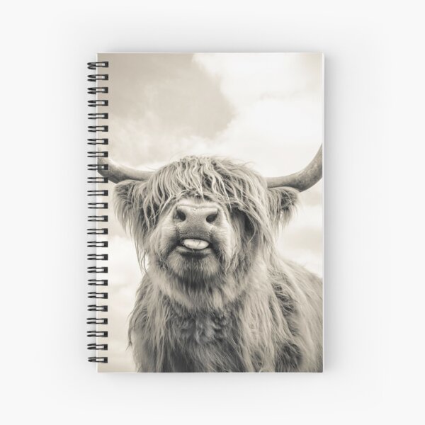Cheeky Highland Cow Spiral Notebook