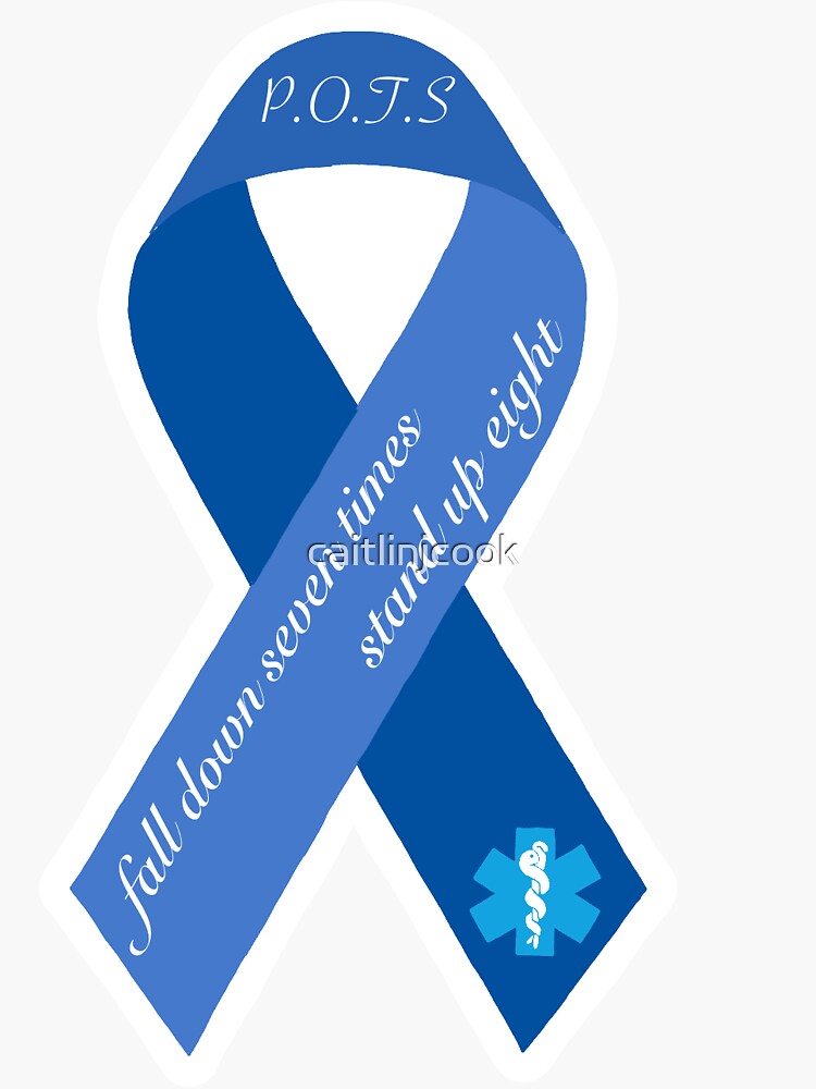 Postural Orthostatic Tachycardia Syndrome Pots Awareness Ribbon Sticker For Sale By 3820