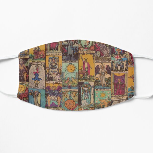 The Major Arcana of Tarot Vintage Patchwork Flat Mask