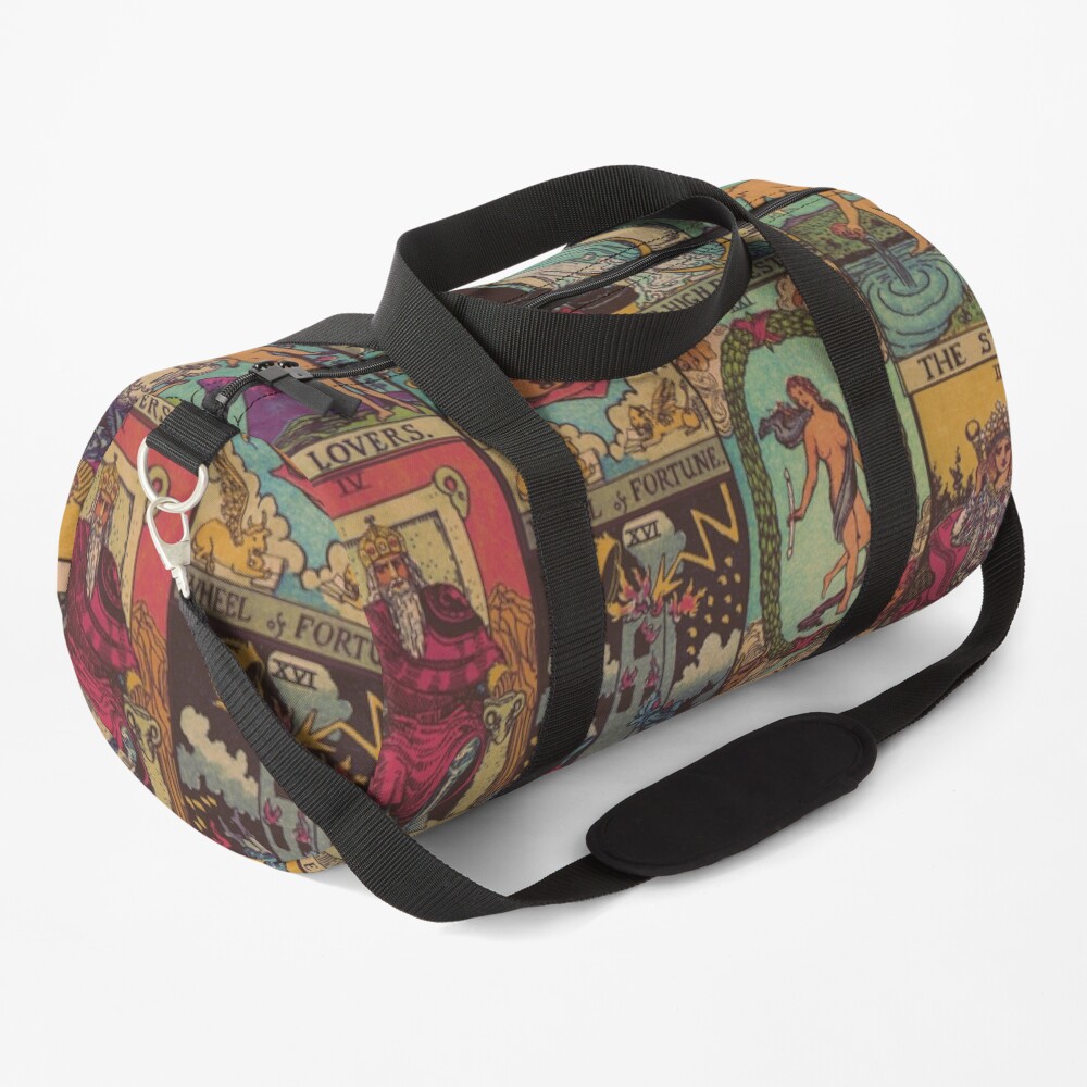 The Major Arcana of Tarot Vintage Patchwork Duffle Bag