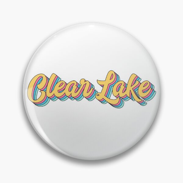 Item preview, Clear Lake Retro Yellow Script designed and sold by modeoftravel.