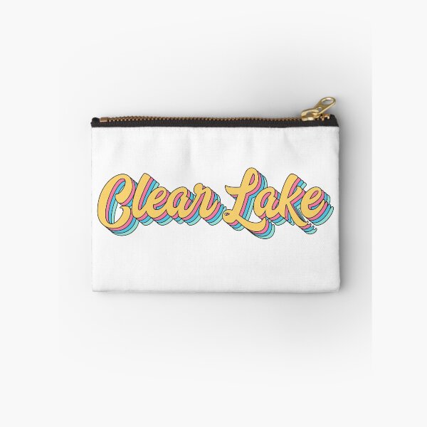 Item preview, Clear Lake Retro Yellow Script designed and sold by modeoftravel.