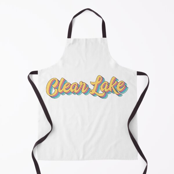 Item preview, Clear Lake Retro Yellow Script designed and sold by modeoftravel.