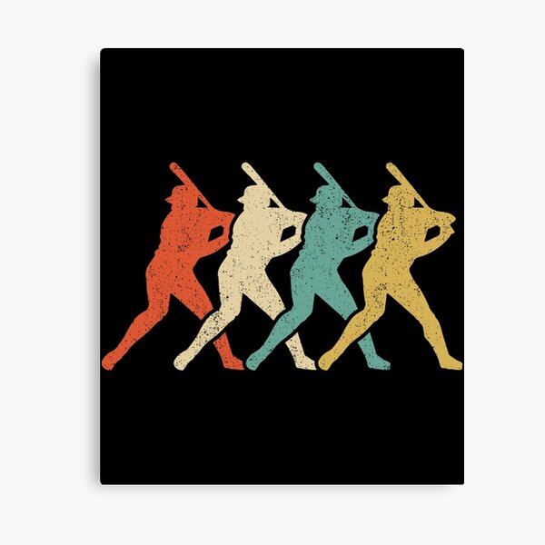 Softball Retro Softball Shirt for Men Women Boys Girls Kids Baseball Sport Lover Gift Canvas Print