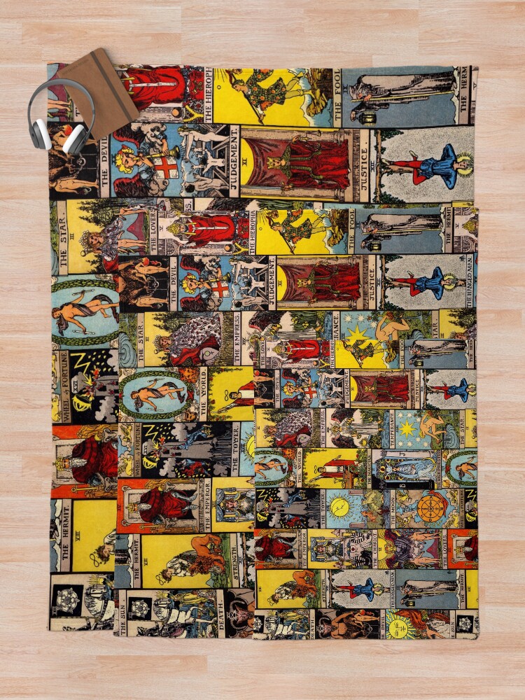 Alternate view of The Major Arcana of Tarot Throw Blanket