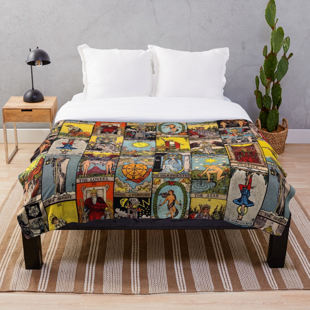 The Major Arcana of Tarot Throw Blanket
