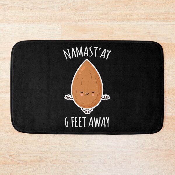 Item preview, Namastay 6 Feet Away Kawaii Cute Meditating Almond designed and sold by AnastasiaDesign.