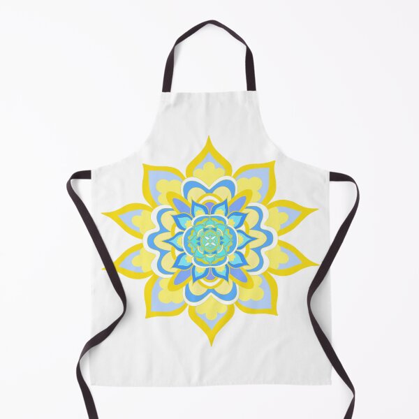 Item preview, Yellow and blue Floral Mandala designed and sold by Orchyd.