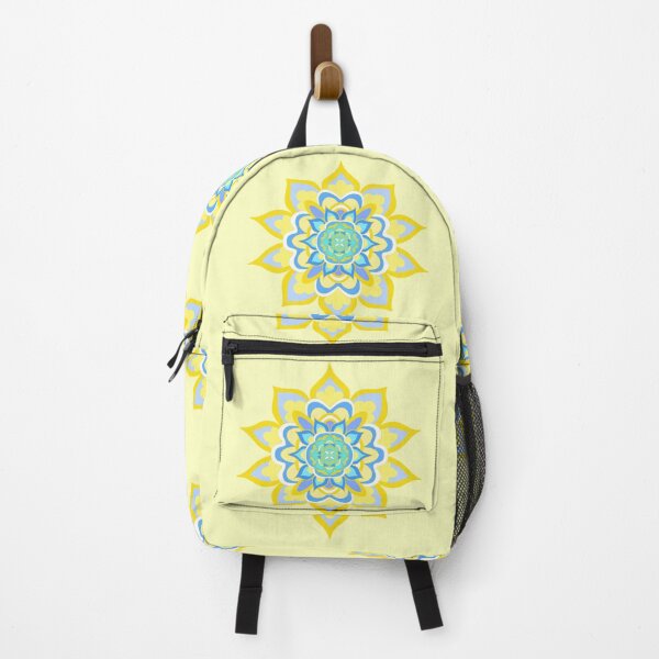 Item preview, Yellow and blue Floral Mandala designed and sold by Orchyd.