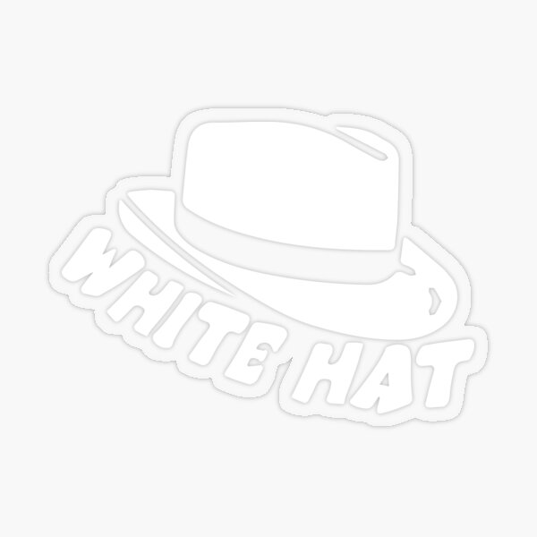 White Hat Hacker Stickers Redbubble - leaked hat testing test leaked hats roblox