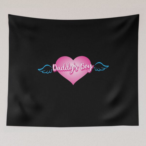 Item preview, Daddy's Boy heart with angel wings designed and sold by QCuLT.