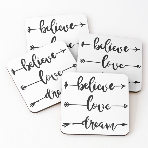 Item preview, Believe, Love, Dream - White Background  designed and sold by Easy Breezy.