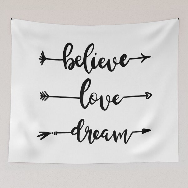 Item preview, Believe, Love, Dream - White Background  designed and sold by Easy Breezy.