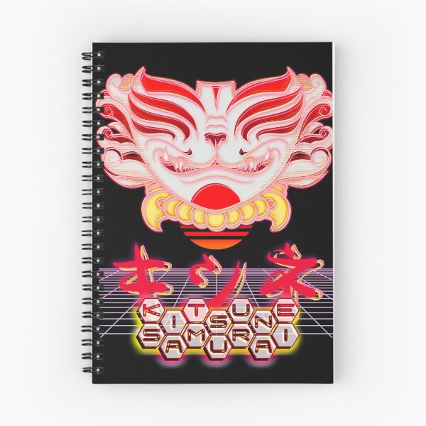 Item preview, Vaporwave Kitsune Samurai Mask キツネ - retro futuristic Japanese fox motif designed and sold by SamInJapan.