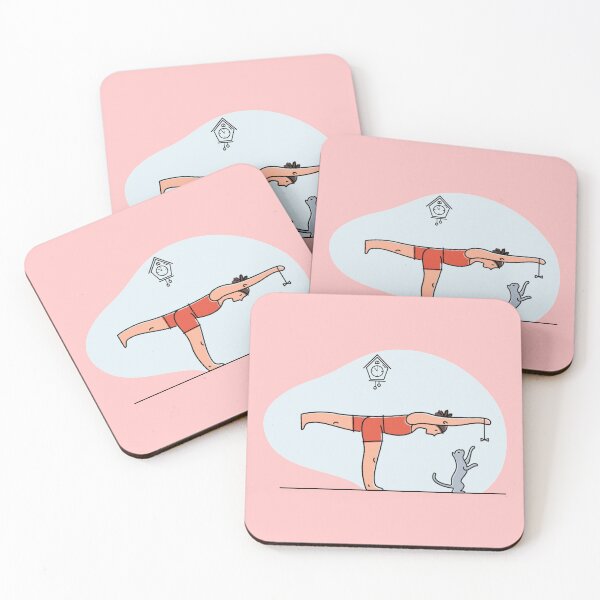 Item preview, YOGA WITH CAT Standing Stick designed and sold by Trio's Stuff.