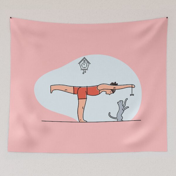Item preview, YOGA WITH CAT Standing Stick designed and sold by Trio's Stuff.