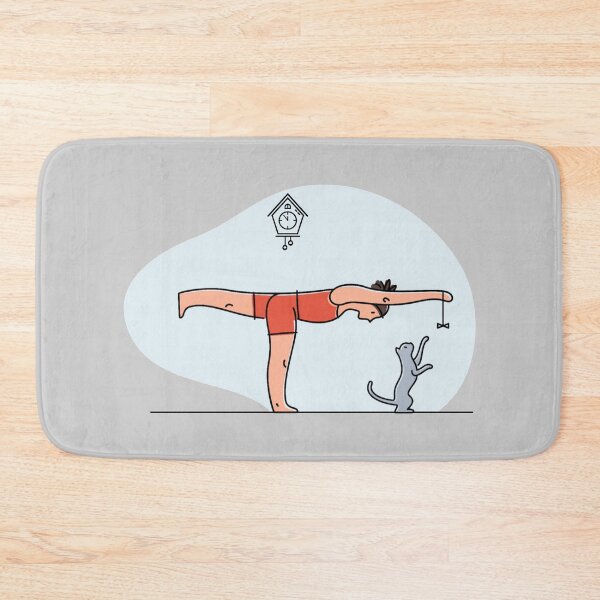 Item preview, YOGA WITH CAT Standing Stick designed and sold by Trio's Stuff.