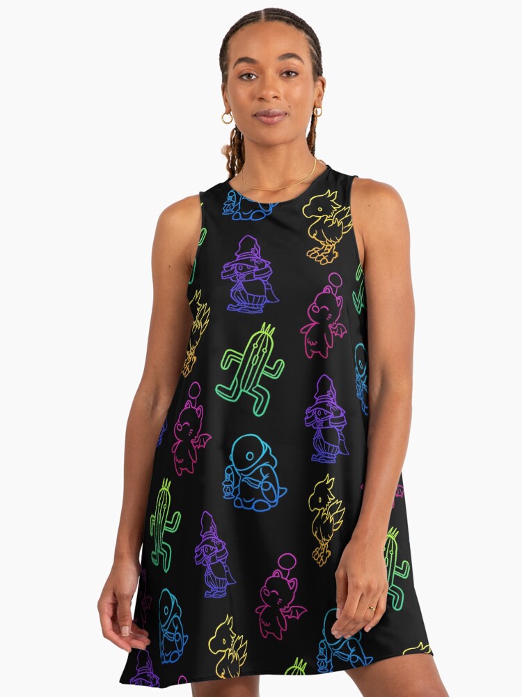 Final Fantasy Outlines Final Fantasy A-Line Dress Final Fantasy Outlines Final Fantasy A-Line Dress