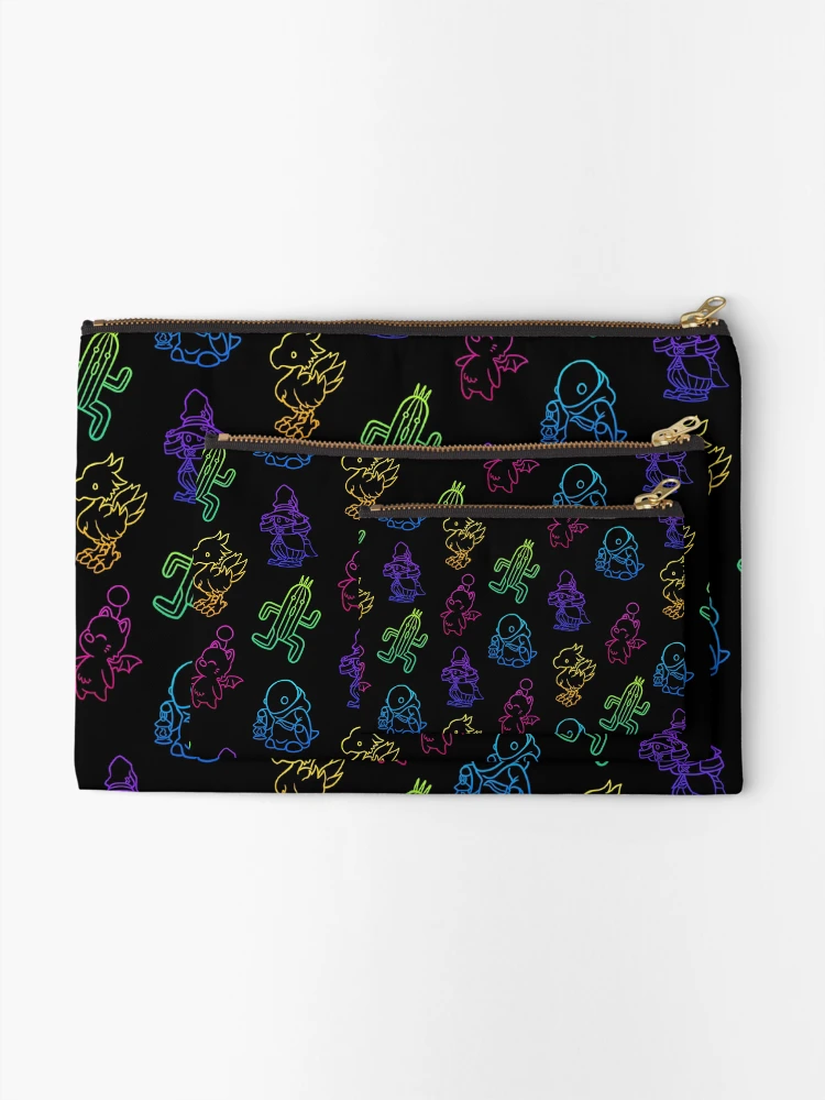 Thumbnail 2 of 4, Zipper Pouch, Final Fantasy Outlines designed and sold by RikDrawsThings.