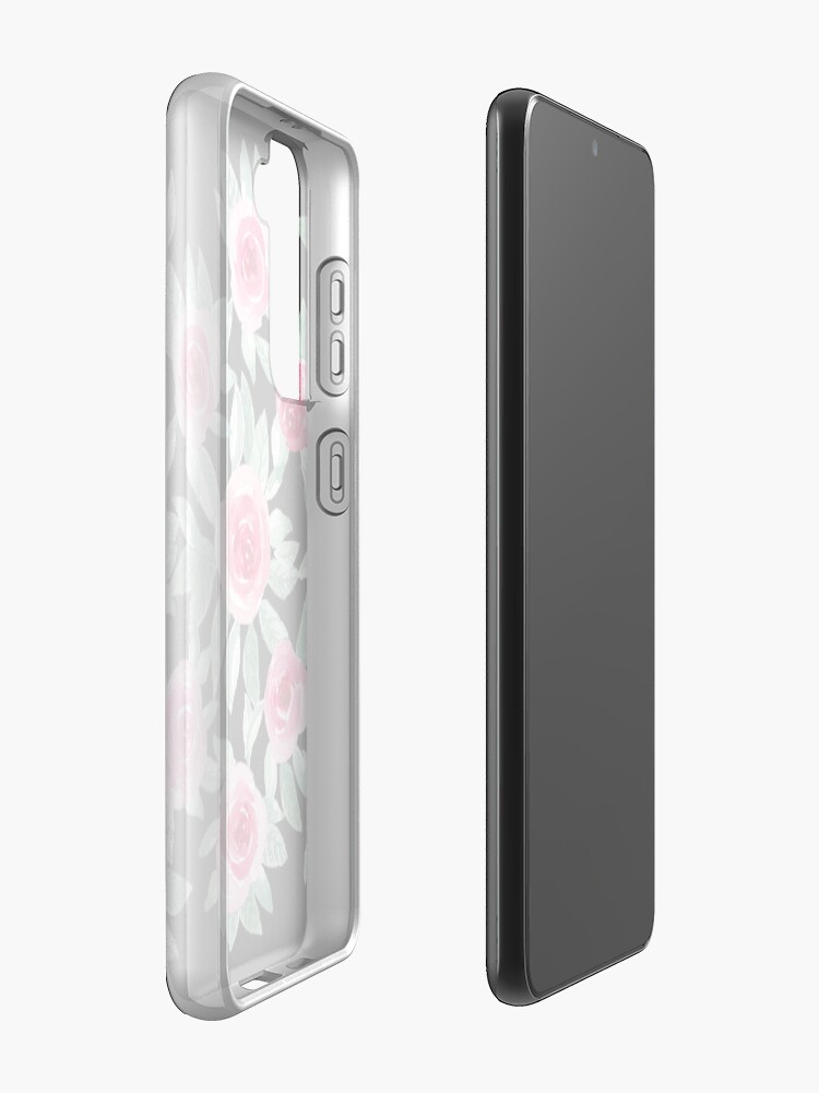 Alternate view of Watercolour Roses in black Case & Skin for Samsung Galaxy