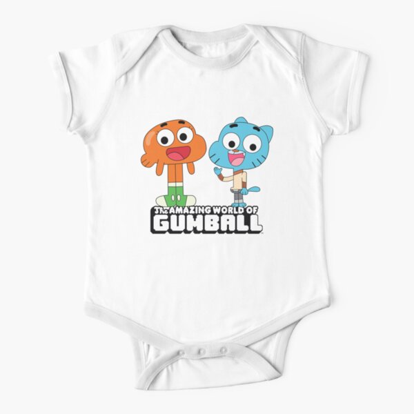 Gumball and Darwin Greet the fans Short Sleeve Baby One-Piece