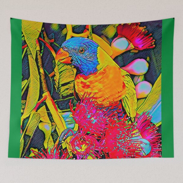 Item preview, Australian Rosella. Beautiful colourful Parrot bird.  designed and sold by NatanDesigns.