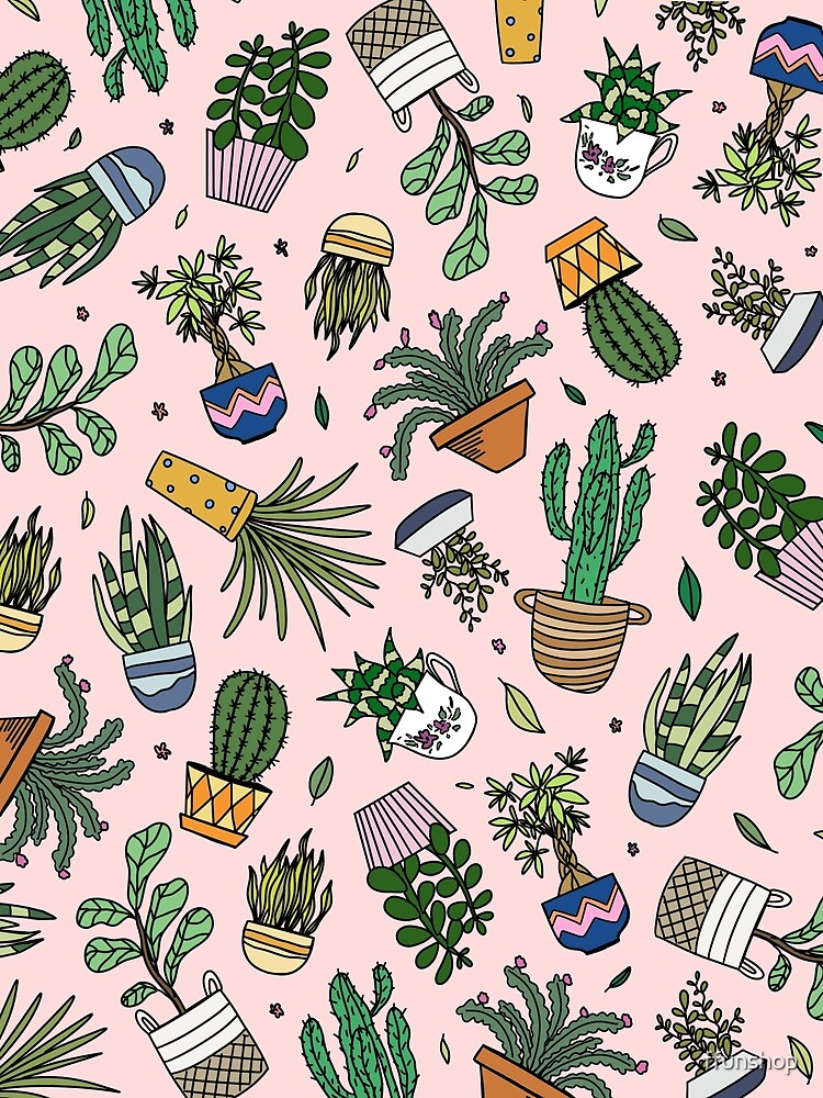 Thumbnail 3 of 3, Canvas Print, House Plants designed and sold by ffunshop.