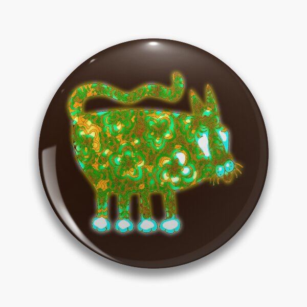 Item preview, Glow-in-the-dark-cat Green designed and sold by cuprum.