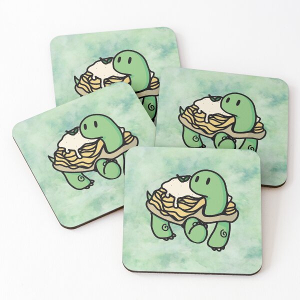 Item preview, Turtle Noodle Cute Fettuccine Topped Tortoise designed and sold by picadillyprints.