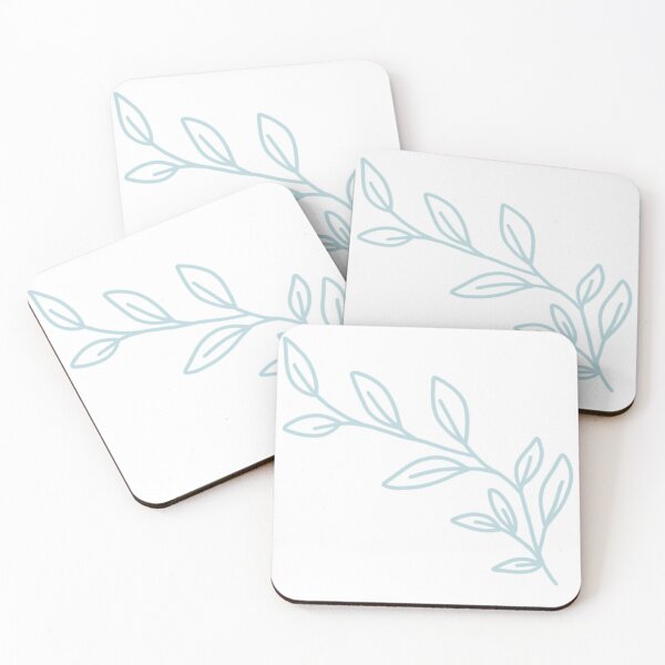 Item preview, Aesthetic Mint Green Handrawn Leaf designed and sold by millafrlan.