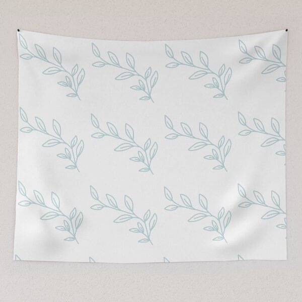 Item preview, Aesthetic Mint Green Handrawn Leaf designed and sold by millafrlan.