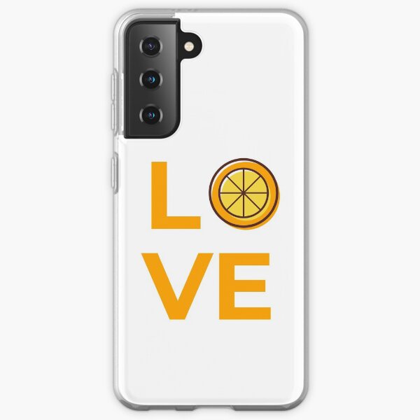 Love Orange Fruit Slice Samsung Galaxy Soft Case