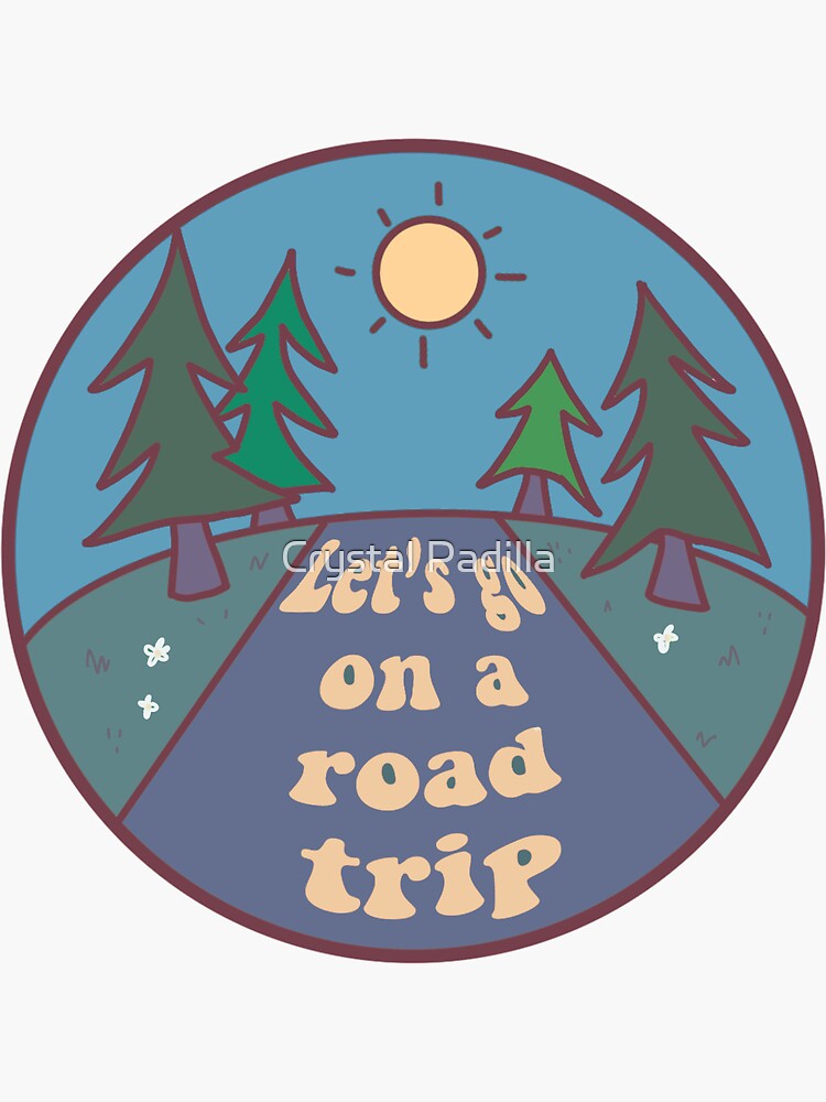 Thumbnail 3 of 3, Sticker, Road Trip designed and sold by crystalilla.
