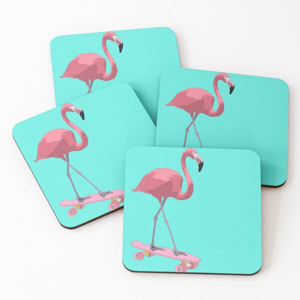 Item preview, Cool Skating Pink Flamingo  designed and sold by Maartje de Volder.