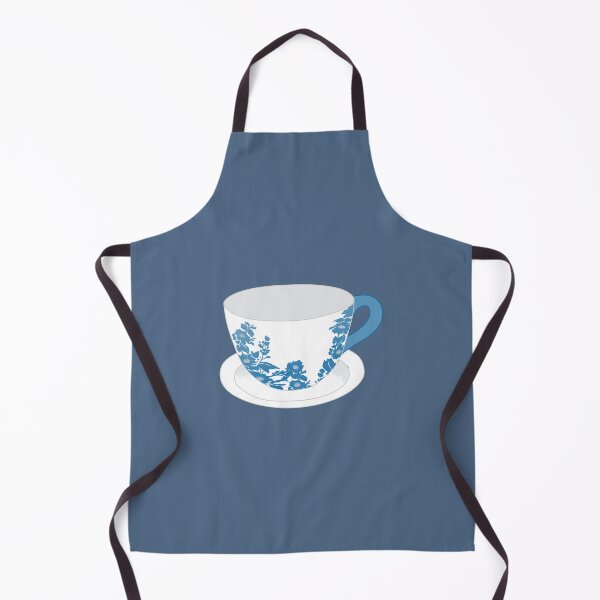 Item preview, Blue and White Teacup designed and sold by Rinnnce Designs.