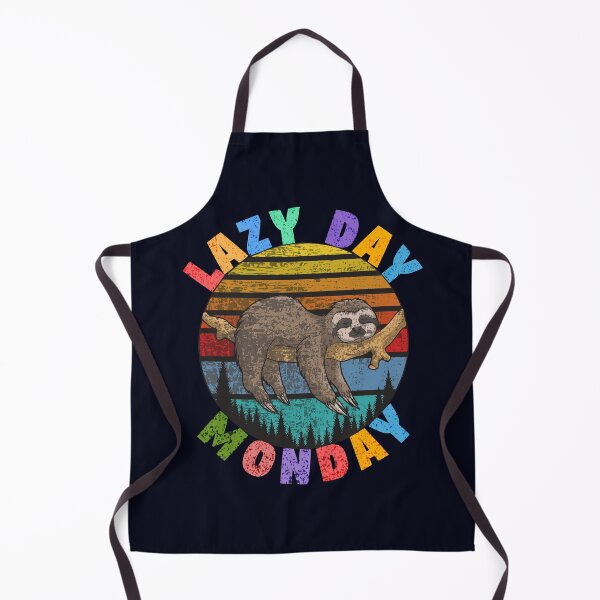 Item preview, Lazy day monday retro sleeping sloth on tree designed and sold by GoodyLeo.