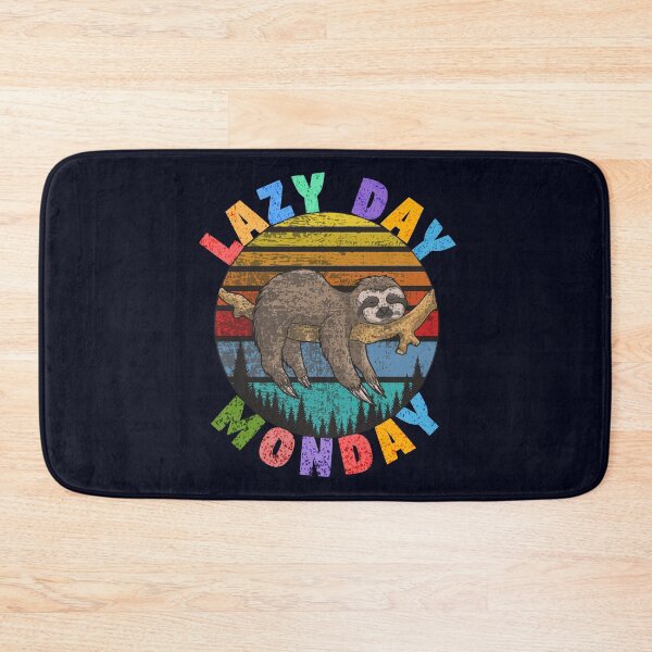 Item preview, Lazy day monday retro sleeping sloth on tree designed and sold by GoodyLeo.