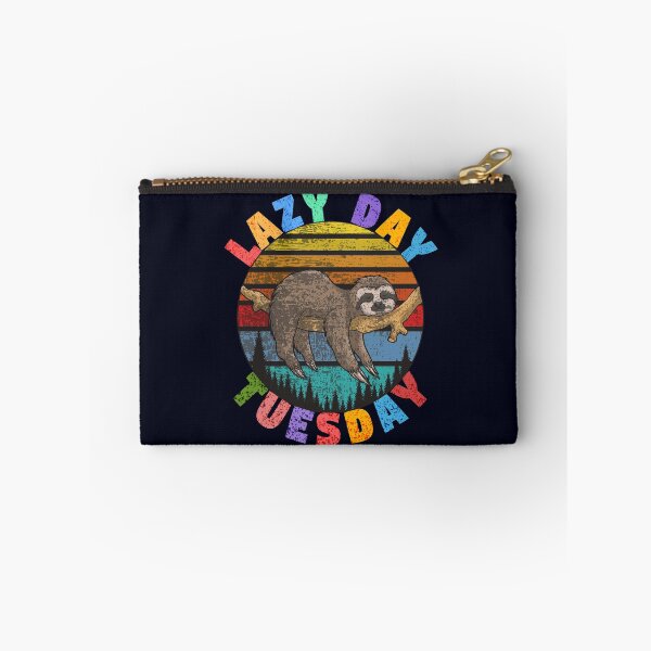 Item preview, Lazy day Tuesday retro sleeping sloth on tree designed and sold by GoodyLeo.