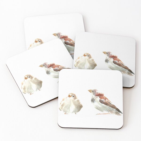 Item preview, Vader en dochter mussen /Father and Daughter Sparrows designed and sold by IngaCrowl.