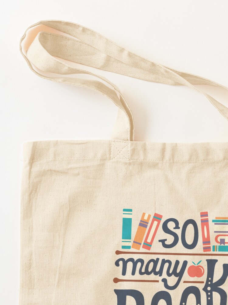 Alternate view of So many books so little time Tote Bag