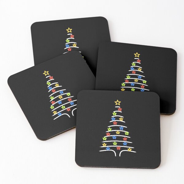 Item preview, Merry Christmas tree colorstars designed and sold by NerdySherds.