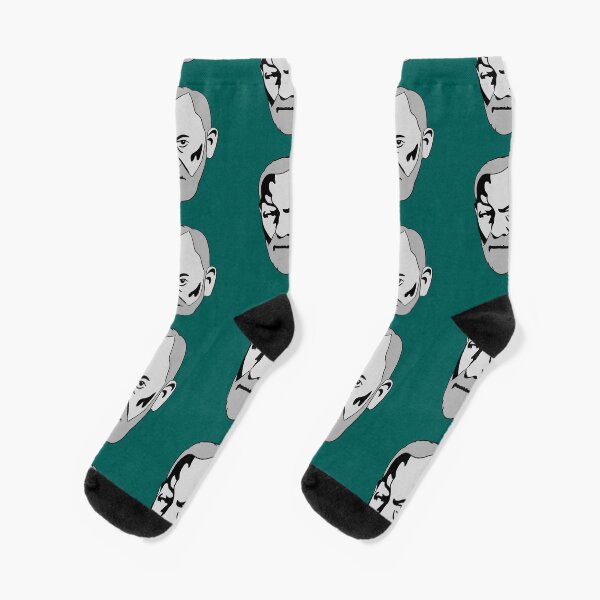 Sigmund Freud Minimal Pattern Socks