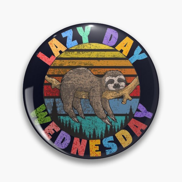Item preview, Lazy day wednesday retro sleeping sloth on tree designed and sold by GoodyLeo.