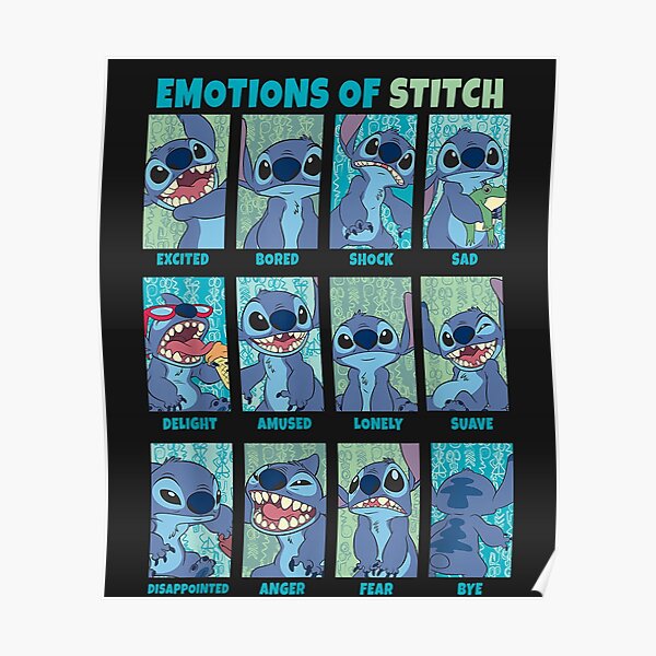 Lilo & Stitch Emotions Of Stitch Panels Poster