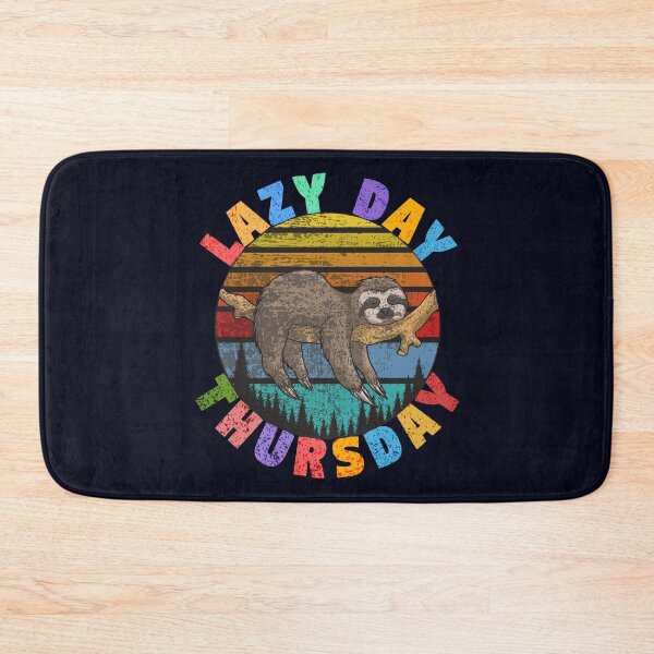 Item preview, Lazy day thursday retro sleeping sloth on tree designed and sold by GoodyLeo.