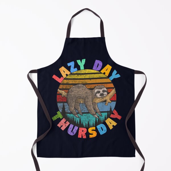 Item preview, Lazy day thursday retro sleeping sloth on tree designed and sold by GoodyLeo.